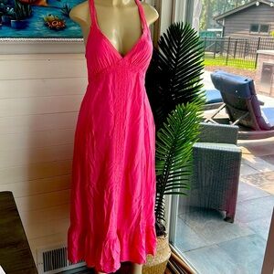 💕New Saltwater maxi dress Pink V-Neck